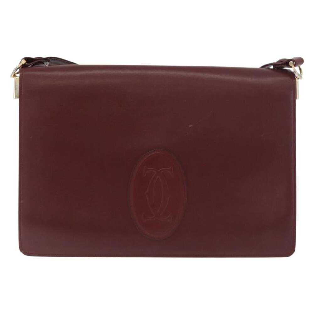 Cartier Leather Must Line Shoulder Bag Red